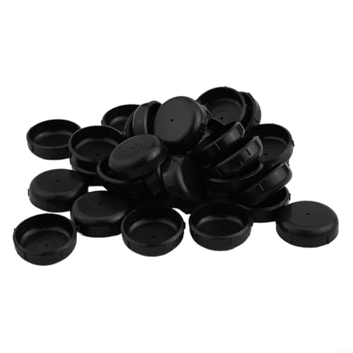 Gdfnmogo 32 Stück 3,8 cm Schmiedeeiserne Terrassenmöbelfüße, langlebige Kunststoff-Stuhlbeinschoner mit Wasserablauflöchern für Outdoor-Tische und Stühle (schwarz) von Gdfnmogo