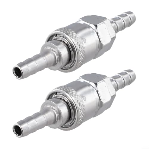Gdfnmogo 4 Stück Schnellspanner Gasschlauch Kupfer Düsenverbinder Set Zinklegierung mit eingebautem Absperrventil für leckagefreien Anschluss Kompatibel mit BBQ, RV u von Gdfnmogo