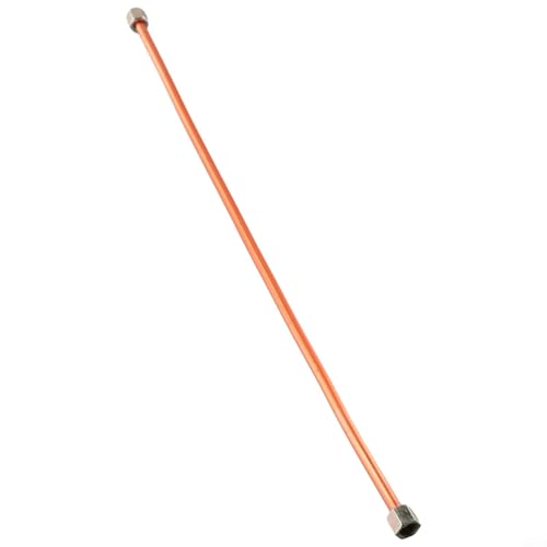 Gdfnmogo 400 mm Luftkompressor-Auspuffrohr-Ersatz, Kupferfarbenes Aluminium-verzinktes Rohr mit G1/8-Gewinde und 9-mm-Sechskantmutter, Ölpumpe als Ersatzteil für Werkstattwerkzeuge von Gdfnmogo