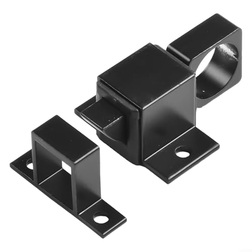 Gdfnmogo Automatischer Türriegel, Aluminiumlegierung, federbelastet, Sicherheitsschloss, quadratisch, selbstschließend, für Türen, einfache Installation, Schwarz Gdfnmogo Automatischer Türriegel, Aluminiumlegierung, federbelastet, Sicherheitsschloss, quadratisch, selbstschließend, für Türen, einfache Installation, Schwarz von Gdfnmogo