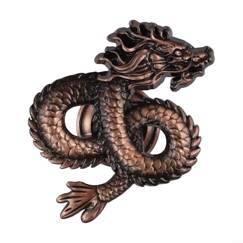 Gdfnmogo Drachenförmiger Schrankgriff aus Zinklegierung für Möbel, Tür, Kinderzimmer, Heimwerker-Hardware (Rot-Bronze) von Gdfnmogo