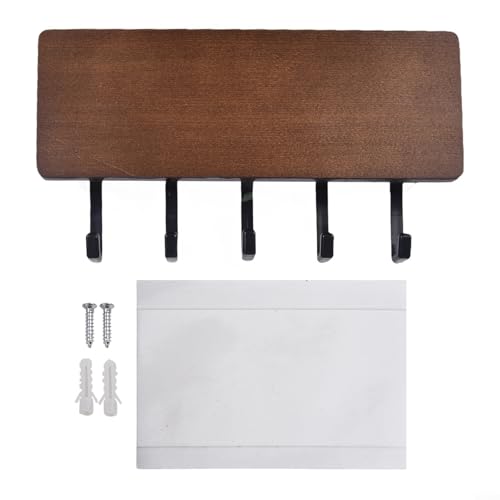 Gdfnmogo Effizient gestalteter Schlüsselhalter aus Holz mit 5 Haken (Holz) von Gdfnmogo