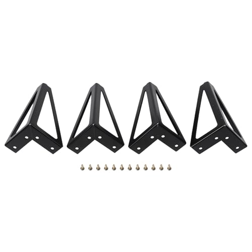Gdfnmogo Ersatz-Tischbeine aus Metall, 15,2 cm, strapazierfähig, Triaular-Möbelfüße, rutschfest, für Sofa, Bett, Schrank, Stuhl, in Chrom, Schwarz, Gold, 4 Stück von Gdfnmogo
