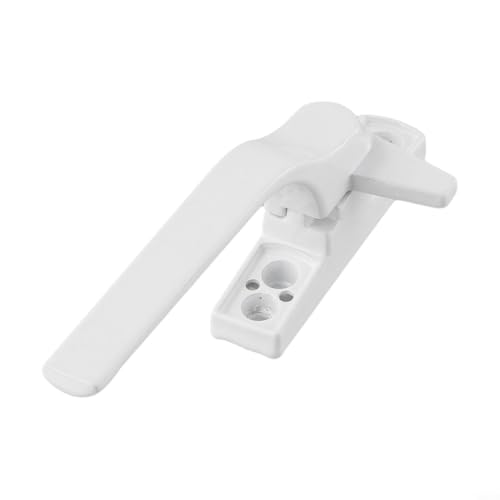 Gdfnmogo Externer Fenstergriff, Aluminiumlegierung, flacher Griff mit Schloss für linke und rechte Hand, Hausfenster, Gebäudebeschläge, Weiß (links) von Gdfnmogo