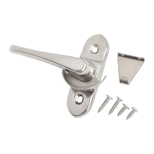 Gdfnmogo Fenster-Sicherheitsschloss aus Edelstahl, bidirektionales Vorreiberschloss mit mehrfarbigen Optionen für die Sicherheit zu Hause, doppelseitige Installation (Silber) von Gdfnmogo