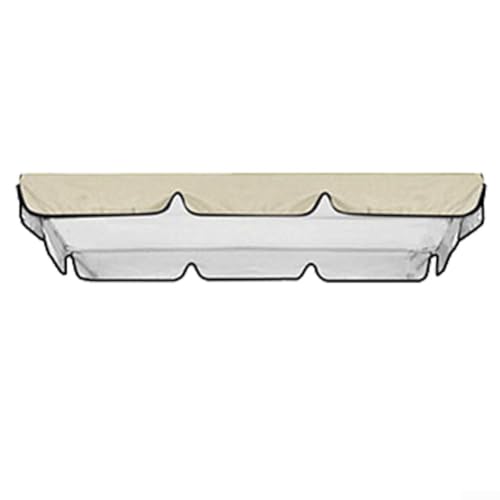 Gdfnmogo Gartenschaukel-Abdeckung, Ersatz, 190T Polyester-Taft, wasserdicht, Sonnenschutz, Überdachung, Abdeckung für Outdoor-Terrasse, 3-Sitzer-Möbel (F) von Gdfnmogo