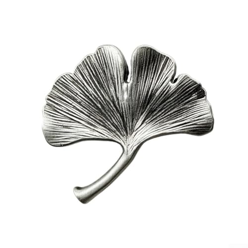 Gdfnmogo Ginkgo-Blatt-Zink-Legierung, Schrankgriffe, Türknäufe, dekorative Hardware für Küche, Badezimmer, Schlafzimmer, Kinderzimmer, Heimwerker (Antikes Zinn) von Gdfnmogo