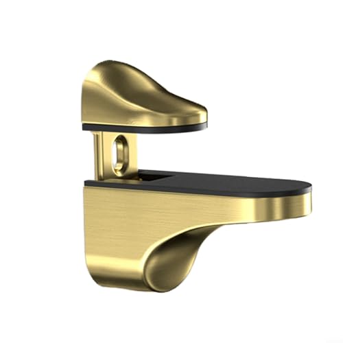 Gdfnmogo Glasregalhalterungen, verstellbare Wandhalterung für 3–22 mm dicke Glasregale, Zinklegierung, Chrom-Finish, Heimmöbel, Hardware, Bauzubehör (Gold) von Gdfnmogo