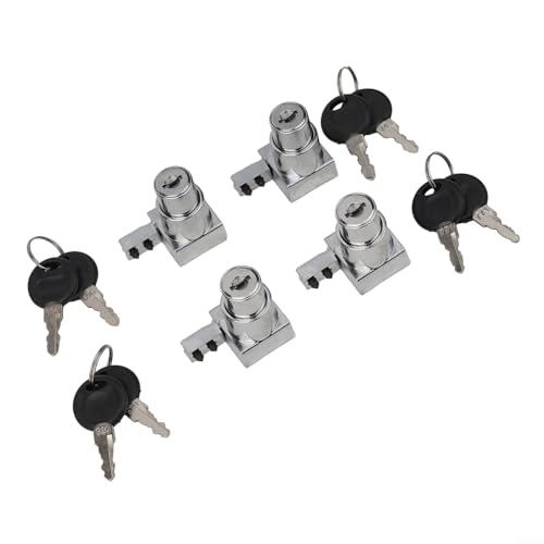 Gdfnmogo Glasschiebetürschloss-Set mit Schlüsseln für Vitrinen, Vitrinen, Terrarien, 5–8 mm, Glas, Zinklegierung, Silber-Finish, 4 Stück Gdfnmogo Glasschiebetürschloss-Set mit Schlüsseln für Vitrinen, Vitrinen, Terrarien, 5–8 mm, Glas, Zinklegierung, Silber-Finish, 4 Stück von Gdfnmogo