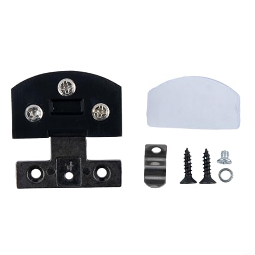 Gdfnmogo Glastürscharnier, Zinklegierung, Möbelbeschläge, Klemme für 5–8 mm Glasvitrinen, Weinschränke, Schränke, Tore, nicht öffnendes Scharnier mit Schrauben, Schwarz / Silber (Schwarz) von Gdfnmogo