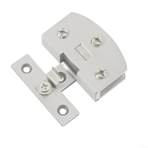 Gdfnmogo Glastürscharnier aus 304 Edelstahl, rahmenlos, Schrankscharnier, 90 Grad, ohne Bohren, Installation mit Gummi-Pads für Weinschrank, Vitrinentüren (L) von Gdfnmogo