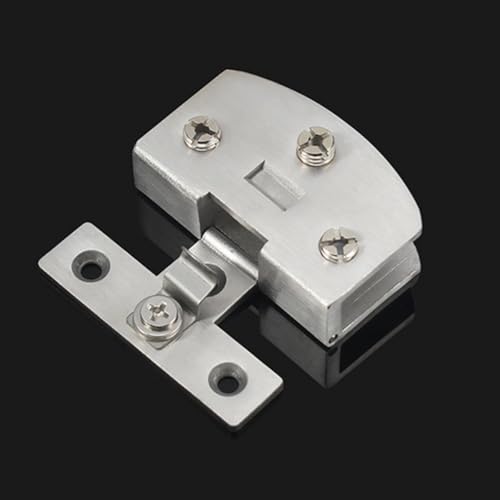 Gdfnmogo Glastürscharnier aus 304 Edelstahl, rahmenlos, Schrankscharnier, 90 Grad, ohne Bohren, Installation mit Gummi-Pads für Weinschrank, Vitrinentüren (S) von Gdfnmogo