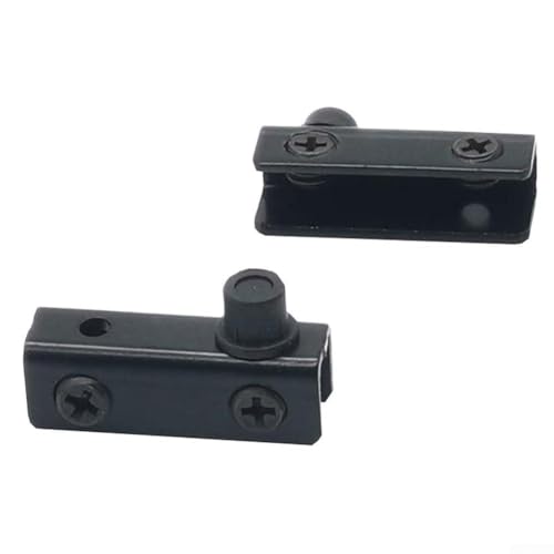 Gdfnmogo Glastürscharniere, Schrankglas-Clips, verchromtes Eisen, Hardware, Vitrine, Vitrine, Türzubehör für Küche, Badezimmer, Möbel, 40 x 13 mm (schwarz) von Gdfnmogo