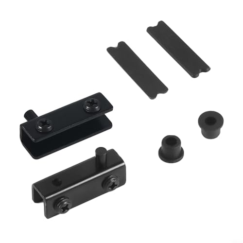Gdfnmogo Glastürscharniere aus Edelstahl, ohne Bohren, rostfrei, Drehscharniere für 5–6 mm Glasschränke, Bücherregale, Weinschränke, Bürotüren (schwarz), 2 Stück von Gdfnmogo