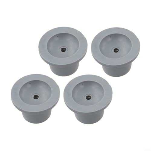 Gdfnmogo Gummi-Stuhlfüße für Duschstühle, rutschfeste Basis mit 60 mm Durchmesser, mit Metalleinsatz, einfach zu installieren, Ersatzfüße für Bänke und Hocker (4 Stück) von Gdfnmogo