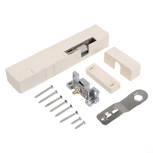 Gdfnmogo Hydraulischer Türschließer, Pufferdämpfer, verstellbar, leise, verhindert Einklemmen, Holztürschließmechanismus, für drinnen und draußen, Heimwerker, Weiß, Schwarz (weiß-links) von Gdfnmogo