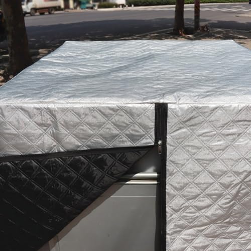 Gdfnmogo IBC-Tankabdeckung, 1000 l, frostsicher, Wärmedämmung, Winterschutz, 420D-Oxford-Gewebe mit Aluminiumfolie, UV-Schutz, Regenwasserbehälter, 120 x 100 x 116 cm (Silber) von Gdfnmogo