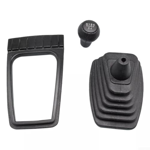 Gdfnmogo Knauf mit Rahmen und Staubschutzumschlag, Ersatzpaket, ABS, schwarz, kompatibel mit MK2 II und Jetta MK2 Oe 191711115 191863216, Innenzubehör, 3 Stück von Gdfnmogo