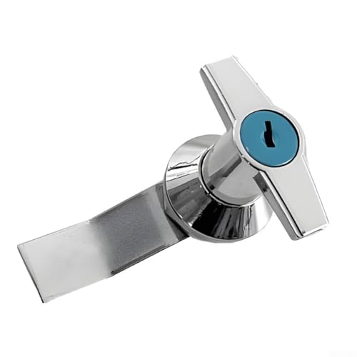 Gdfnmogo MS302 Schloss mit T-Griff aus Aluminiumlegierung, mit Schlüssel-Set für Verteilerkasten, Schranktüren, Briefkasten, Schrank, Sicherheits-Hardware, Silber, kompaktes Design, einfache Gdfnmogo MS302 Schloss mit T-Griff aus Aluminiumlegierung, mit Schlüssel-Set für Verteilerkasten, Schranktüren, Briefkasten, Schrank, Sicherheits-Hardware, Silber, kompaktes Design, einfache von Gdfnmogo