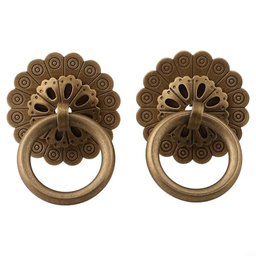 Gdfnmogo Mini-Griffe im Vintage-Stil, antikes Kupfer, Messing, Schrank-Ringgriffe, Schubladengriffe, 4,2 x 5 cm, Ringdurchmesser 3,5 cm, Bronze-Finish, traditionelle chinesische Handwerkskunst Gdfnmogo Mini-Griffe im Vintage-Stil, antikes Kupfer, Messing, Schrank-Ringgriffe, Schubladengriffe, 4,2 x 5 cm, Ringdurchmesser 3,5 cm, Bronze-Finish, traditionelle chinesische Handwerkskunst von Gdfnmogo