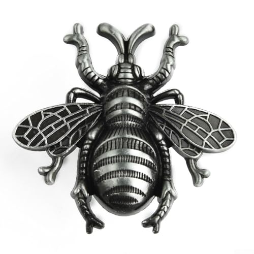 Gdfnmogo Möbelgriffe in Bienenform, Messing, Türknäufe, Schubladengriffe, Küchenschrank, Hardware, Heimwerker, Zinklegierung, 59 x 56 x 29 mm, Einzelloch-Design (schwarz) von Gdfnmogo