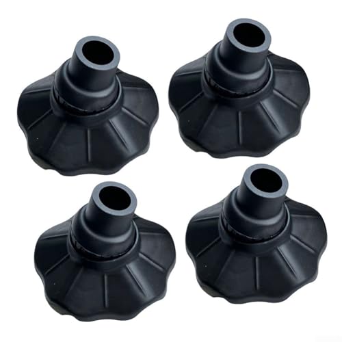 Gdfnmogo Outdoor Camping Stuhl Fußpolster Set mit 4 rutschfesten Stuhlbeinschonern Bodenmatten Anti-sinkende Stützbasis für Klappstühle mehrere Durchmesser erhältlich schwarz (13 mm) von Gdfnmogo