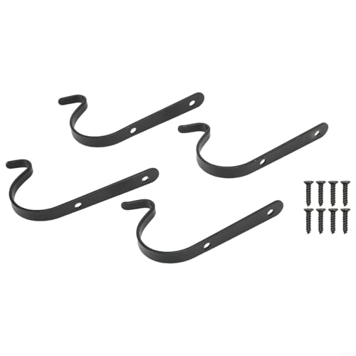 Gdfnmogo Pflanzenhalterung aus Metall mit gebogenem Haken für Blumentöpfe, Vogelfutterspender und Laternen, Eisenkonstruktion für den Innen- und Außenbereich, 4 Stück Gdfnmogo Pflanzenhalterung aus Metall mit gebogenem Haken für Blumentöpfe, Vogelfutterspender und Laternen, Eisenkonstruktion für den Innen- und Außenbereich, 4 Stück von Gdfnmogo