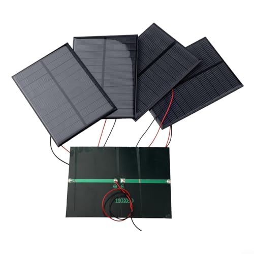 Gdfnmogo Polykristallines Solarmodul-Set, 5 V, 200 mA, 110 x 80 mm, Photovoltaik-Zellen mit Draht, für DIY-Projekte, Heimbeleuchtung, Wasserpumpen, wissenschaftliche Experimente, 5 Stück Gdfnmogo Polykristallines Solarmodul-Set, 5 V, 200 mA, 110 x 80 mm, Photovoltaik-Zellen mit Draht, für DIY-Projekte, Heimbeleuchtung, Wasserpumpen, wissenschaftliche Experimente, 5 Stück von Gdfnmogo