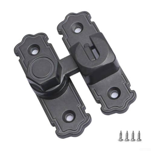 Gdfnmogo Scheunentürschloss, rostfrei, Sicherheitsriegel für Schiebetüren, Garage, Sichtschutzzaun, Aluminiumlegierung, 90-Grad-Schließmechanismus, mehrere Farboptionen (grau) von Gdfnmogo