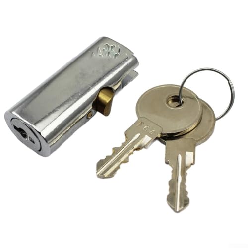 Gdfnmogo Schiebeschrank Schließzylinder aus Zinklegierung für Aktenschränke, Vitrinen, Werkzeugkästen und Büroschubladen mit 2 Schlüsseln, Möbelsicherheits-Hardware (B) von Gdfnmogo