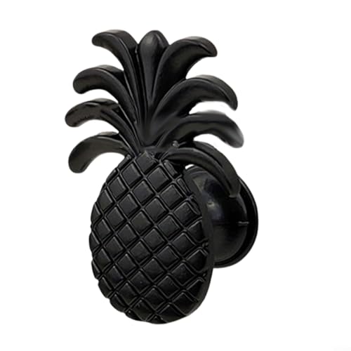 Gdfnmogo Schrankknäufe in Ananasform, Zinklegierung, antikes Messing, Möbeltürgriffe, Einzelloch, Kleiderschrank, Küchenschrank, Hardware, 59 mm (schwarz) von Gdfnmogo