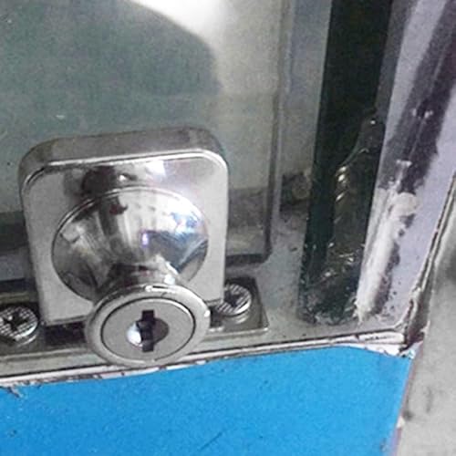 Gdfnmogo Schrankschloss aus Metall mit 2 Schlüsseln für Einzel-, Doppelschwingtüren, Zinklegierung, ohne Bohren, passend für 5–8 mm dicke Glasscheiben (einzeln) von Gdfnmogo