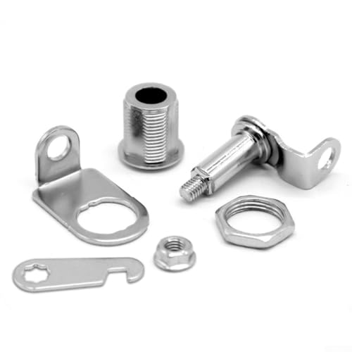 Gdfnmogo Schrankschloss aus Zinklegierung, 16 mm, 20 mm, 25 mm, 30 mm, Vorhängeschloss für Schließfächer, Vitrinen, Geldautomaten, Tresore, Silber (25 mm) von Gdfnmogo