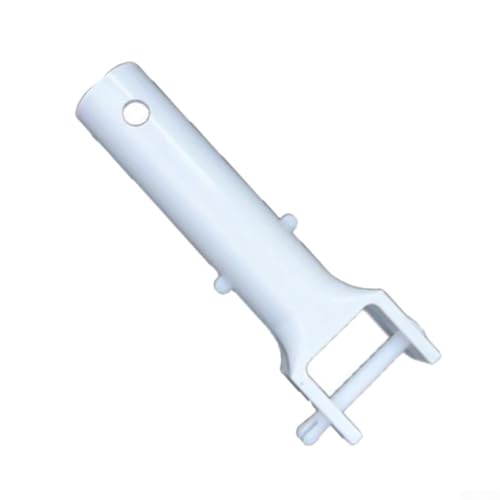 Gdfnmogo Schwimmbad Spa Vakuumkopf Griff Ersatz mit V-Clip und Sicherungsstift, universell passend für Standard-Teleskopstangen und für Laubsauger, weißer Kunststoff von Gdfnmogo