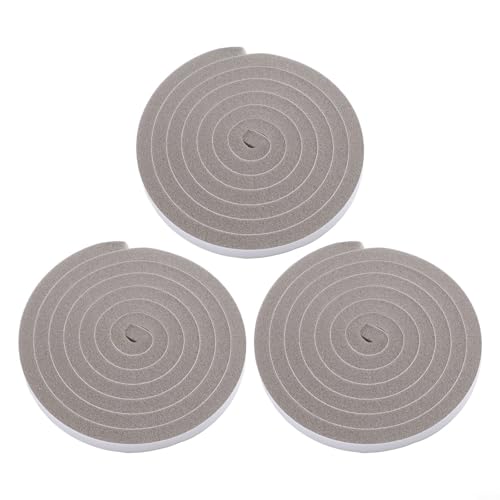 Gdfnmogo Selbstklebender Schaumstoff-Dichtungsstreifen für Türen und Fenster, Wetterabisolierband, staubdichter Schwammstreifen, Wärmedämmung, Geräuschreduzierung, Grau, 3 (1 x 1,5 x 200 cm) von Gdfnmogo