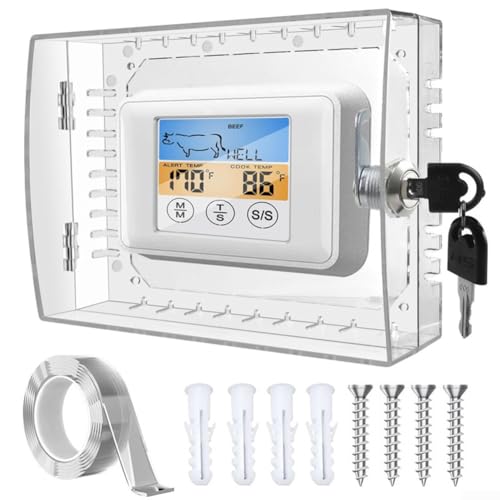 Gdfnmogo Transparente Thermostat-Schutzbox mit Schlüsselsicherheitsabdeckung für Heimbüro, kommerzielle Thermostate bis 12,7 x 17,8 cm, transparentes Design von Gdfnmogo