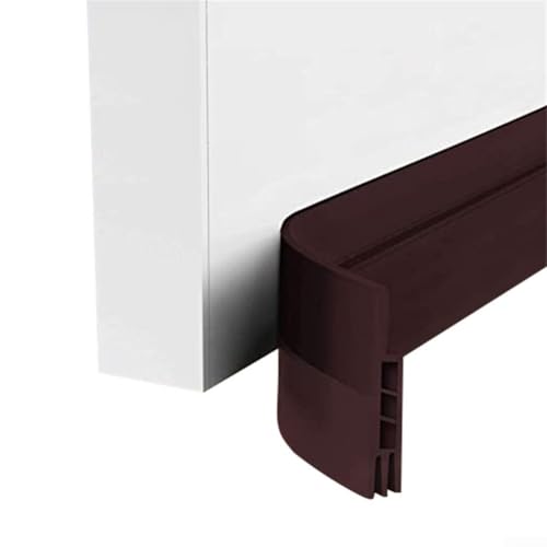 Gdfnmogo Tür-Zugluftstopper, 1 m, Gummi-Unterseite, Dichtungsband, winddicht, Schalldämmung für Innentüren, Glasschiebetüren, Schränke, Schränke, Möbel (braun) von Gdfnmogo