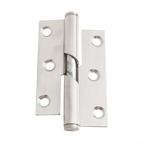 Gdfnmogo Türscharniere aus Edelstahl, 52 x 75 mm, 79 x 100 mm, Öffnung links und rechts, für Innenräume, Badezimmer, Toiletten, Zimmertüren mit leisen Lagern (3 Zoll links) von Gdfnmogo