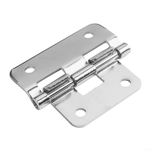 Gdfnmogo Verchromtes, abnehmbares Scharnier aus Eisen für Instrumentenkoffer, Flugkoffer, robuste Schrank-Hardware mit 5 mm Befestigungslöchern, Silber, 56 x 56 x 30,5 mm von Gdfnmogo