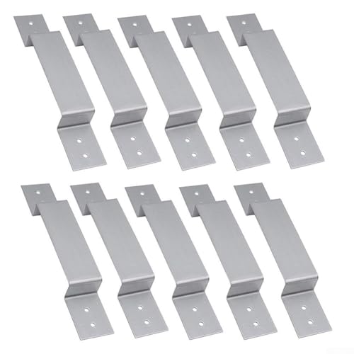 Gdfnmogo Zaunpfosten-Sicherheitshalterungen, Anti-Rassel-Clips für 100 mm Pfosten, verzinkter Stahl, Montagezubehör für Beton, Holz, Zaunplatten, 10 Stück Gdfnmogo Zaunpfosten-Sicherheitshalterungen, Anti-Rassel-Clips für 100 mm Pfosten, verzinkter Stahl, Montagezubehör für Beton, Holz, Zaunplatten, 10 Stück von Gdfnmogo