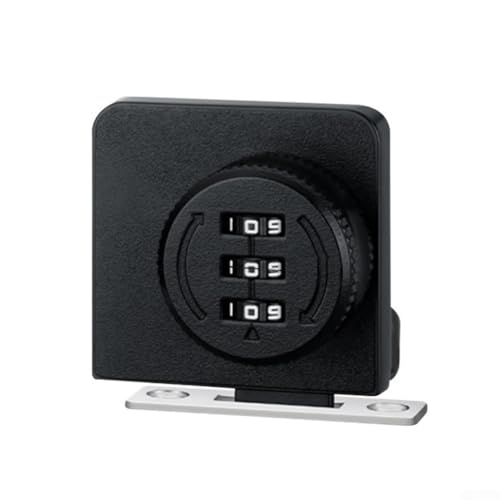 Glasschrank-Passwortschloss mit Zinklegierungskonstruktion für Einzel- und Doppeltüren, 5–8 mm dicke Vitrine und Glasschiebetür-Sicherheit (B Schwarz) von Gdfnmogo