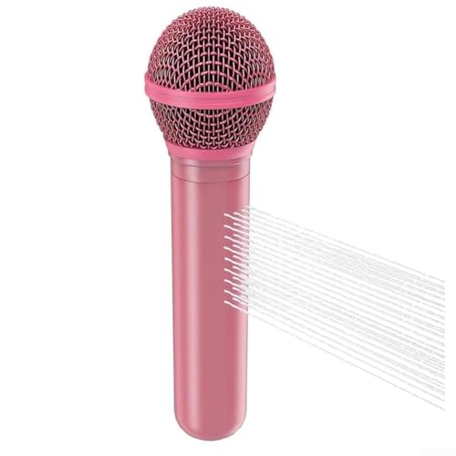 Handbrause mit Hochdruck-Spray und kreativem Mikrofon-Design, Metallgehäuse für Haltbarkeit, passend für Standard-G1/2-Brauseschläuche (Rosa) von Gdfnmogo