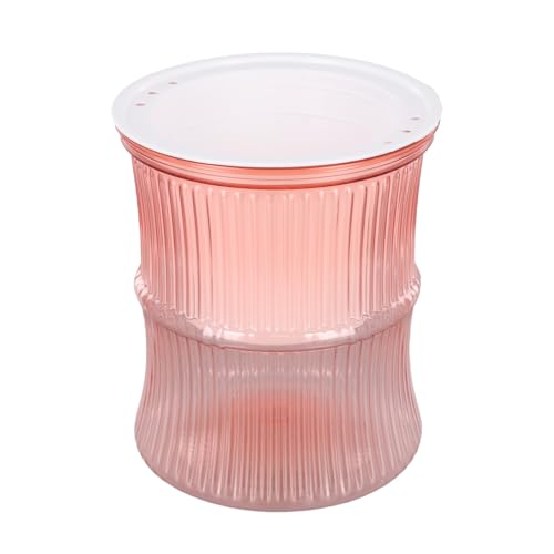 Innovatives selbstbewässerndes Design in einem transparenten Kunststoff-Blumentopf für Ihre schönen Grüns (transparentes Rosa) von Gdfnmogo