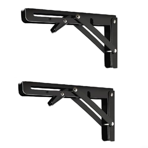 Klapphalterung aus Edelstahl, 20,3 - 50,8 cm, strapazierfähig, dreieckig, wandmontiert, Regalträger für Küche, Bad, Wohnzimmer (45,7 cm) von Gdfnmogo