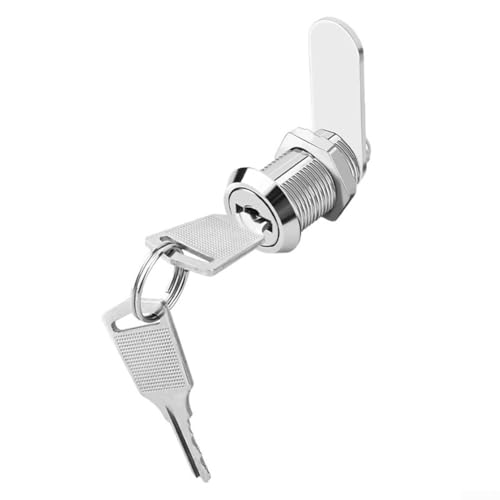 Kleines Nockenschloss für Aktenschränke, Briefkästen, Werkzeugkästen, Vitrinen, Leuchtkästen, Zinklegierung, Konstruktion mit 2 Schlüsseln, einfach (20 mm) von Gdfnmogo