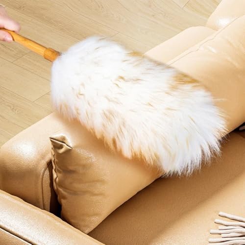 Kompakter Woll-Staubwedel mit ergonomischem Griff, perfekt für einfache Lagerung und schnelles Staubwischen (klein) von Gdfnmogo