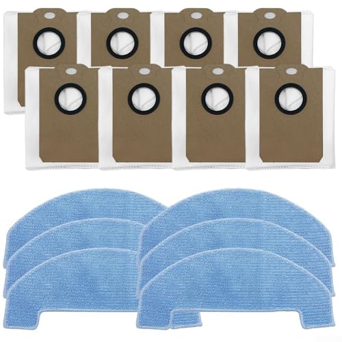 Komplettes Set mit Wischmopp-Pads und Staubbeuteln für Trouver E10 und für Liectroux M70 Pro Reinigung von Gdfnmogo