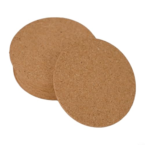Korkuntersetzer für Getränke runde Form 9 5 cm Durchmesser 3 mm dick geeignet für Zuhause Bar Zubehör 6er oder 12er Set (12 Stück rund) von Gdfnmogo