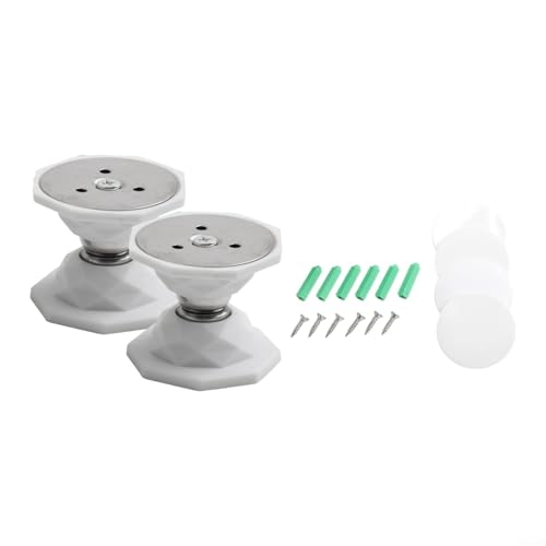 Magnetischer Türstopper-Halter mit starkem Magnet und Klebeband für Wohnwagen und Wohnmobil, Wandschutz und Geräuschreduzierung, Silikonmaterial (Schwarz/Weiß/Grau) (Weiß), 2 Stück von Gdfnmogo