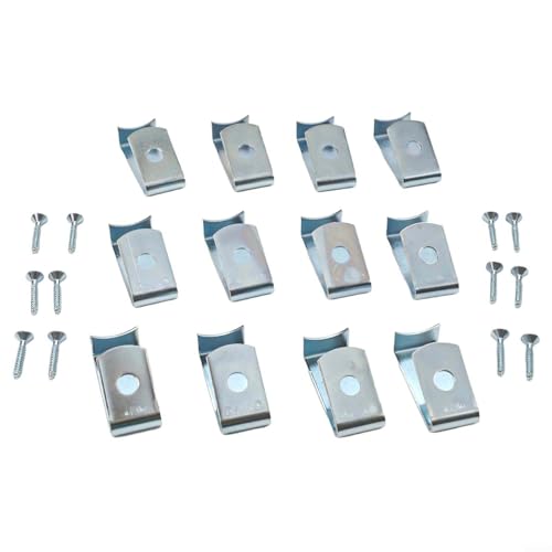 Metall-Blumentopf-Aufhänger, 12 Stück, Wandmontage, Blumentopf-Haken mit Schrauben, passend für 12,7 - 20,3 cm Töpfe für Innen- und Außenbereich, vertikale Gartendekoration (Silber) von Gdfnmogo